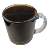 Daily Brew coffee in a glass cup