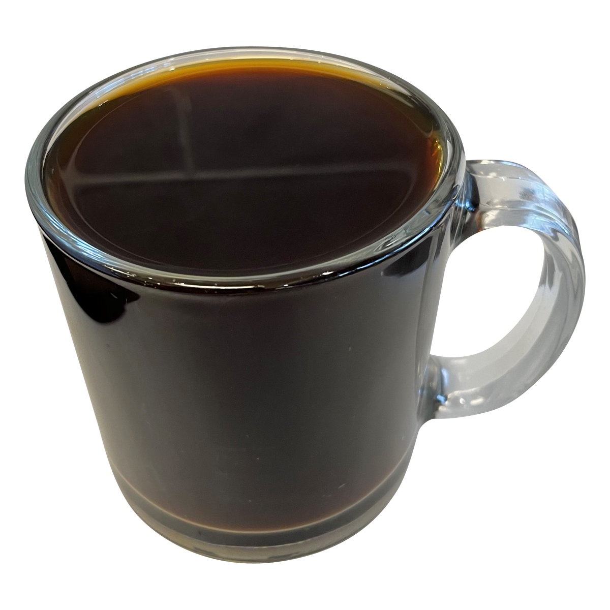 Daily Brew coffee in a glass cup